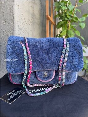 Chanel Terry Cloth Maxi Flap Bag